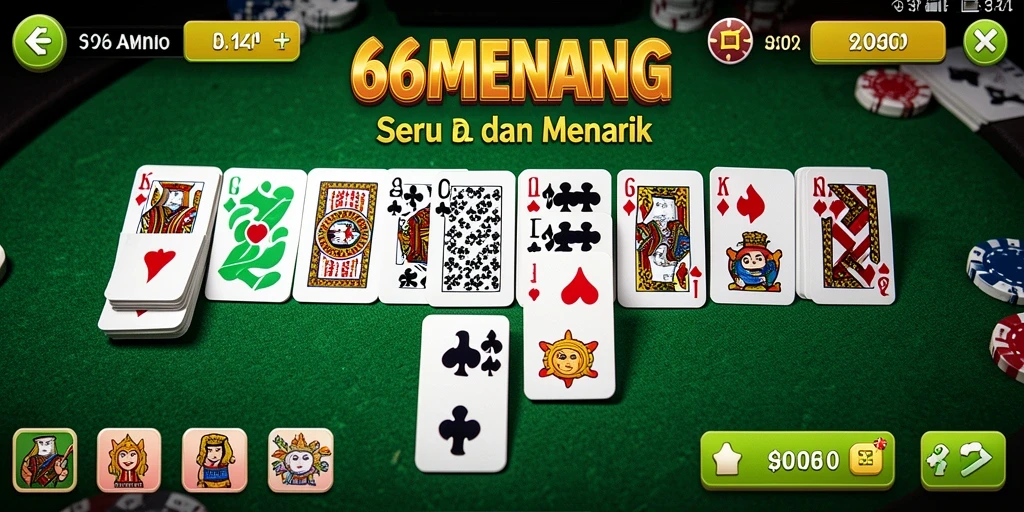 Tampilan menarik game Domino 66MENANG dengan pemain aktif.