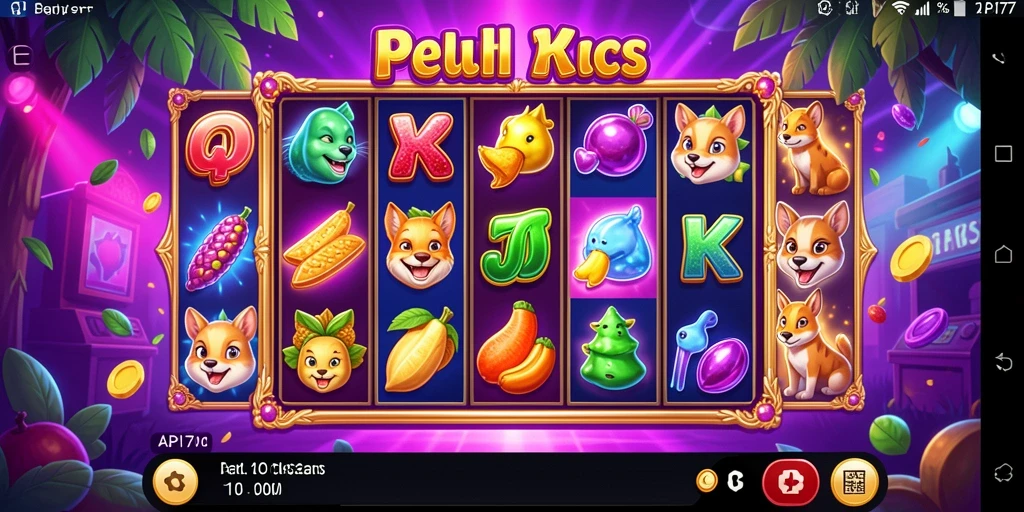 Screenshot utama permainan Slot API77 yang menampilkan gameplay seru.