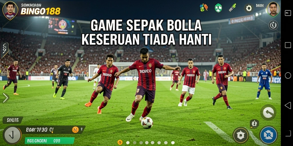 Tampilan gameplay BINGO188 yang mendebarkan dalam pertandingan sepak bola.