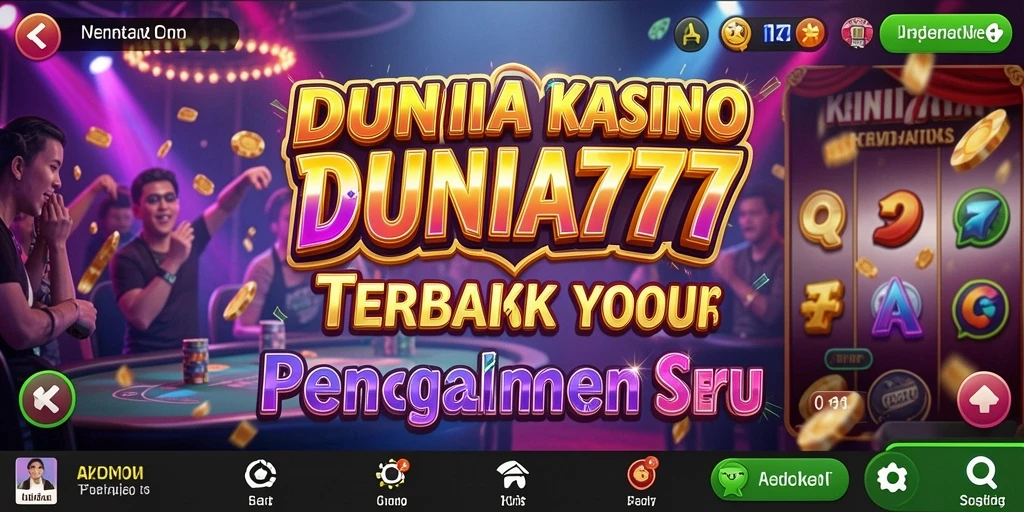 Tampilan menarik dari gameplay Kasino di DUNIA777.