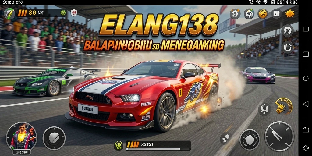 Tangkapan layar gameplay balapan mobil di ELANG138 yang mendebarkan.