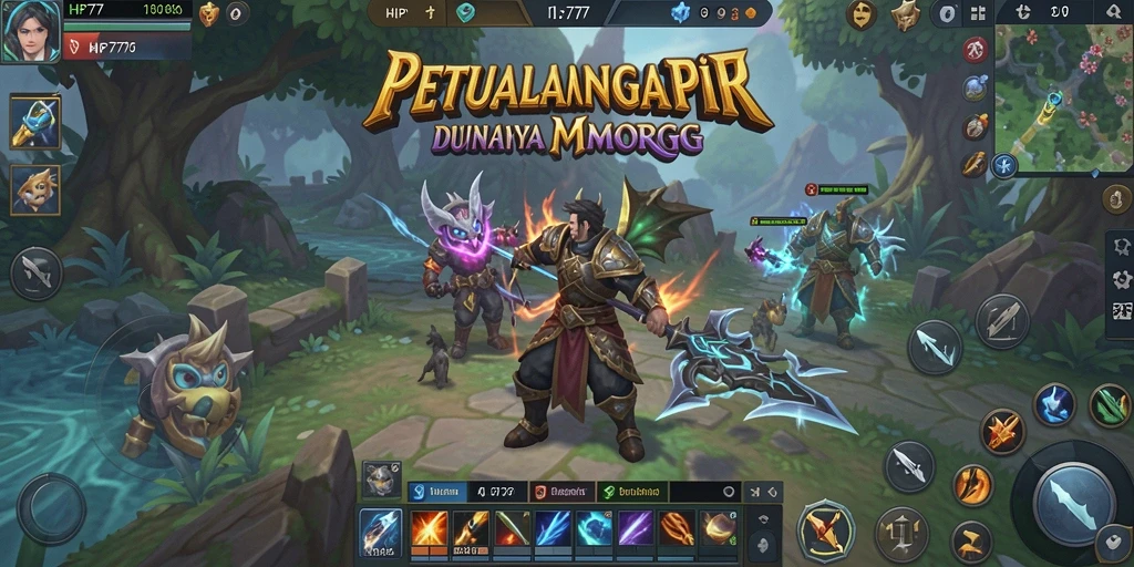 Cuplikan layar gameplay seru di dunia MMORPG HP777.