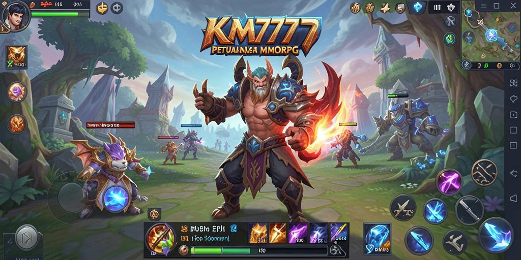 Screenshot gameplay KM777 menampilkan aksi seru dalam dunia MMORPG.