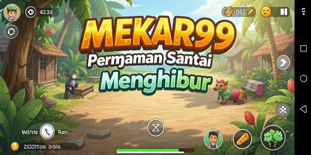 Tampilan gameplay menarik dari MEKAR99 yang penuh warna.