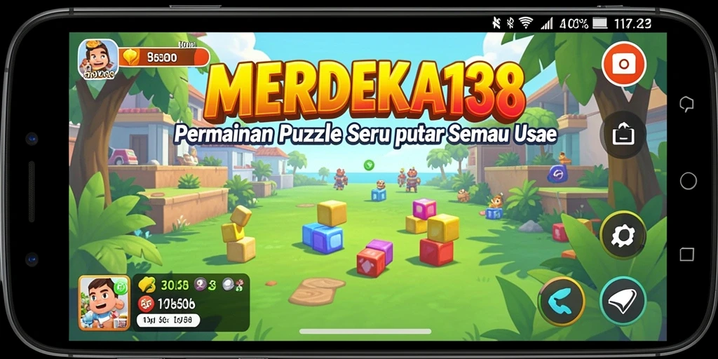 Tampilan gameplay MERDEKA138 dengan teka-teki yang menarik.