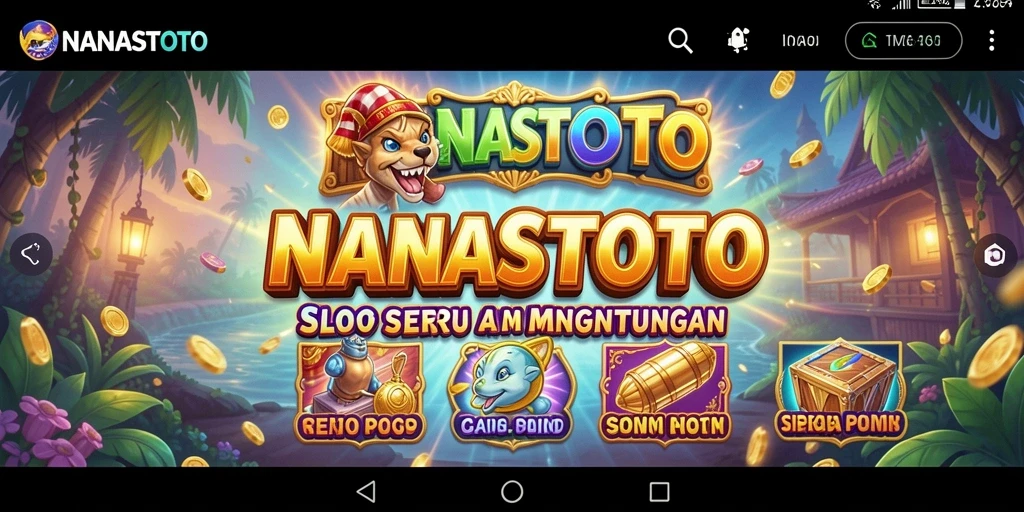 Screenshot gameplay NANASTOTO yang menampilkan putaran slot yang mendebarkan.