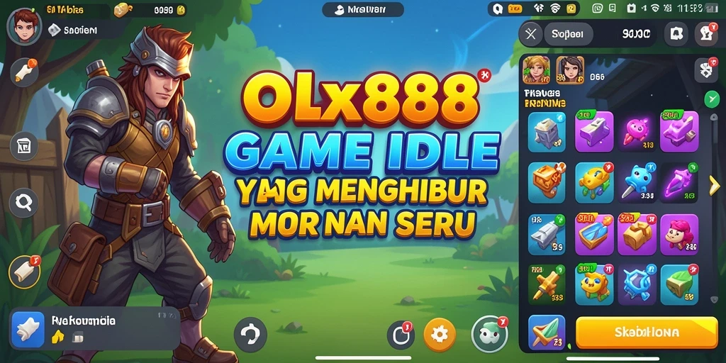 Screenshot OLX888 menunjukkan gameplay Idle yang menarik dan antarmuka yang intuitif.