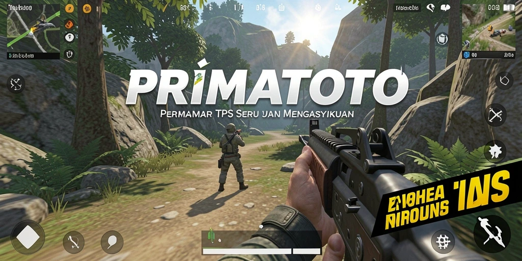 Tampilan gameplay seru dalam PRIMATOTO dengan pertempuran penuh aksi.