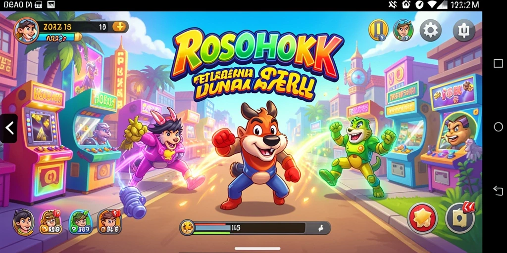 Tampilan gameplay <strong>ROSOHOKI</strong> yang penuh warna dan menantang.